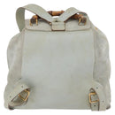 GUCCI Bamboo Backpack Leather Light Blue Gold 003 2058 0016 Auth 206231-3