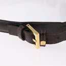 FENDI Zucca Canvas Shoulder Bag Brown Black Auth 206232A-9