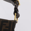FENDI Zucca Canvas Shoulder Bag Brown Black Auth 206232A-19