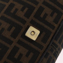 FENDI Zucca Canvas Shoulder Bag Brown Black Auth 206232A-22
