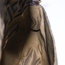 FENDI Zucca Canvas Shoulder Bag Brown Black Auth 206232A-25