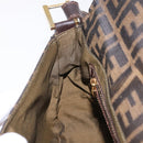 FENDI Zucca Canvas Shoulder Bag Brown Black Auth 206232A-26