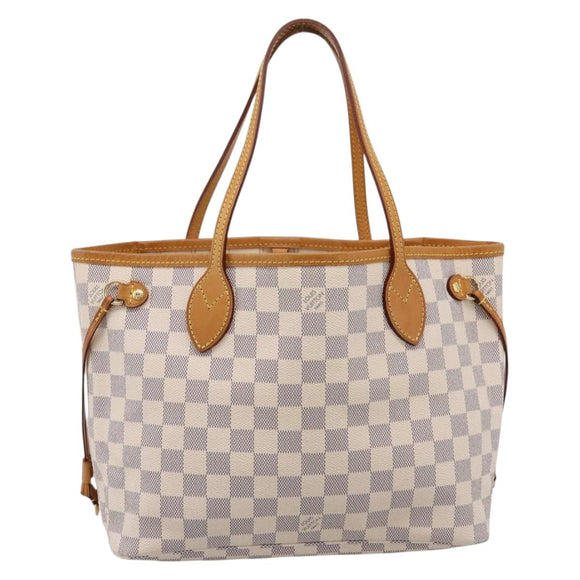 LOUIS VUITTON Damier Azur Neverfull PM Tote Bag N41362 LV Auth 206233A