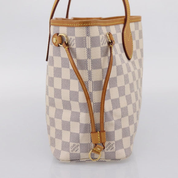 LOUIS VUITTON Damier Azur Neverfull PM Tote Bag N41362 LV Auth 206233A