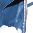 Salvatore Ferragamo Gancini Studio Bag Leather 2way Navy Gold Auth 206236A-26