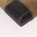 LOEWE Shoulder Bag Suede Beige Gold Auth 206237-18