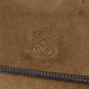 LOEWE Shoulder Bag Suede Beige Gold Auth 206237-20