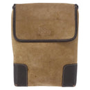 LOEWE Shoulder Bag Suede Beige Gold Auth 206237-13