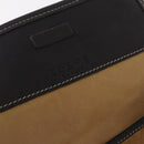 LOEWE Shoulder Bag Suede Beige Gold Auth 206237-22