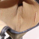 LOEWE Shoulder Bag Suede Beige Gold Auth 206237-11