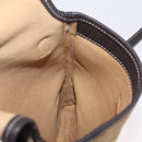 LOEWE Shoulder Bag Suede Beige Gold Auth 206237-23