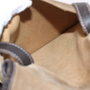 LOEWE Shoulder Bag Suede Beige Gold Auth 206237-25