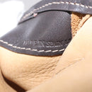 LOEWE Shoulder Bag Suede Beige Gold Auth 206237-12