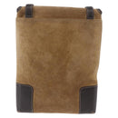 LOEWE Shoulder Bag Suede Beige Gold Auth 206237-3