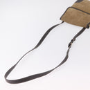 LOEWE Shoulder Bag Suede Beige Gold Auth 206237-8