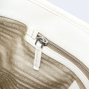 PRADA Tote Bag Canvas Jacquard Beige Silver Auth 206242A-23