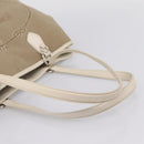 PRADA Tote Bag Canvas Jacquard Beige Silver Auth 206242A-7
