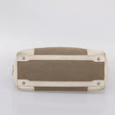 PRADA Tote Bag Canvas Jacquard Beige Silver Auth 206242A-5