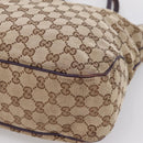 GUCCI GG Canvas New Jackie Hand Bag Beige Gold 145818 Auth 206247-11