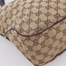 GUCCI GG Canvas New Jackie Hand Bag Beige Gold 145818 Auth 206247-12