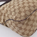 GUCCI GG Canvas New Jackie Hand Bag Beige Gold 145818 Auth 206247-14