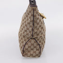 GUCCI GG Canvas New Jackie Hand Bag Beige Gold 145818 Auth 206247-4