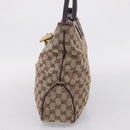 GUCCI GG Canvas New Jackie Hand Bag Beige Gold 145818 Auth 206247-5
