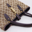 GUCCI GG Canvas New Jackie Hand Bag Beige Gold 145818 Auth 206247-6