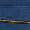 Miu Miu Tote Bag Leather Blue Gold Auth 206248A-2