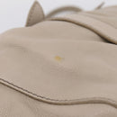 Miu Miu Hand Bag Leather 2way Beige Gold Auth 206249M-9