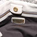 Miu Miu Hand Bag Leather 2way Beige Gold Auth 206249M-21
