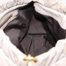 Miu Miu Hand Bag Leather 2way Beige Gold Auth 206249M-22