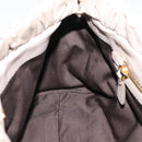 Miu Miu Hand Bag Leather 2way Beige Gold Auth 206249M-23