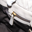 Miu Miu Hand Bag Leather 2way Beige Gold Auth 206249M-24