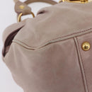 Miu Miu Hand Bag Vitellolux Pink Gold Auth 206250M-19