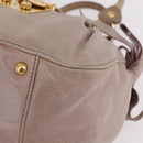 Miu Miu Hand Bag Vitellolux Pink Gold Auth 206250M-20