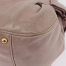 Miu Miu Hand Bag Vitellolux Pink Gold Auth 206250M-22