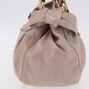 Miu Miu Hand Bag Vitellolux Pink Gold Auth 206250M-5