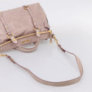 Miu Miu Hand Bag Vitellolux 2way Pink Gold Auth 206251M-9