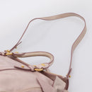 Miu Miu Hand Bag Vitellolux 2way Pink Gold Auth 206251M-15