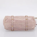Miu Miu Hand Bag Vitellolux 2way Pink Gold Auth 206251M-5