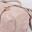 Miu Miu Hand Bag Vitellolux 2way Pink Gold Auth 206251M-16