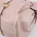 Miu Miu Hand Bag Vitellolux 2way Pink Gold Auth 206251M-18