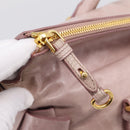 Miu Miu Hand Bag Vitellolux 2way Pink Gold Auth 206251M-20