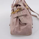 Miu Miu Hand Bag Vitellolux 2way Pink Gold Auth 206251M-4