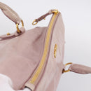 Miu Miu Hand Bag Vitellolux 2way Pink Gold Auth 206251M-6