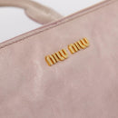 Miu Miu Hand Bag Vitellolux 2way Pink Gold Auth 206251M-7