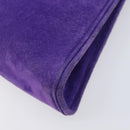 Saint Laurent Shoulder Bag Suede Purple Gold Tone Auth 206253A-15