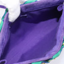 Saint Laurent Shoulder Bag Suede Purple Gold Tone Auth 206253A-11