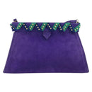 Saint Laurent Shoulder Bag Suede Purple Gold Tone Auth 206253A-13
